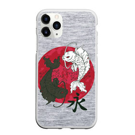 Чехол для iPhone 11 Pro матовый с принтом Japan style в Курске, Силикон |  | Тематика изображения на принте: арт | гармония | животные | инь янь | карп | картинка | красная луна | подарок | рисунок | самурай | цыгун | японский