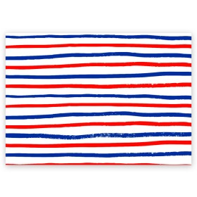 Поздравительная открытка с принтом Морская полоска в Курске, 100% бумага | плотность бумаги 280 г/м2, матовая, на обратной стороне линовка и место для марки
 | doodling | textures | tiles | дудлинг | красный | лето | морской | отпуск | полосатый | полоска | синий | тайлы | текстуры | фон | ярко