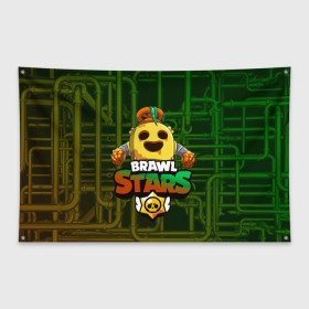 Флаг-баннер с принтом Brawl Stars Robot Spike в Курске, 100% полиэстер | размер 67 х 109 см, плотность ткани — 95 г/м2; по краям флага есть четыре люверса для крепления | brawl | brawl stars | brawl stars spike robot | spike | spike robot | бравл | бравл кактус | бравл спайк | бравл старс | кактус | робоспайк | спайк | спайк бравл старс