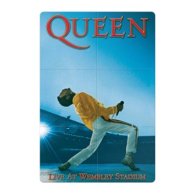 Магнитный плакат 2Х3 с принтом Queen в Курске, Полимерный материал с магнитным слоем | 6 деталей размером 9*9 см | queen | арт | музыка | рок | фредди меркьюри