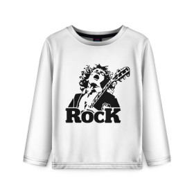 Детский лонгслив 3D с принтом Rock в Курске, 100% полиэстер | длинные рукава, круглый вырез горловины, полуприлегающий силуэт
 | ac dc | rock | арт | рок | рок н ролл | хард рок