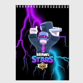 Скетчбук с принтом BRAWL STARS DJ FRANK в Курске, 100% бумага
 | 48 листов, плотность листов — 100 г/м2, плотность картонной обложки — 250 г/м2. Листы скреплены сверху удобной пружинной спиралью | Тематика изображения на принте: 8 bit | 8 бит | bibi | brawl | brawl stars | crow | leon | spike | sprout | stars | бравл | бравл старс | браво старс | игра | компьютерная | кров | леон | онлайн | старс