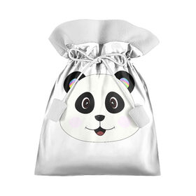 Подарочный 3D мешок с принтом Panda в Курске, 100% полиэстер | Размер: 29*39 см | bear | colorful | green | nature | panda | детские | животные | звери | милые | мультфильмы | панды | радуга