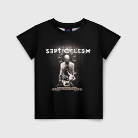 Детская футболка 3D с принтом Septicflesh в Курске, 100% гипоаллергенный полиэфир | прямой крой, круглый вырез горловины, длина до линии бедер, чуть спущенное плечо, ткань немного тянется | Тематика изображения на принте: septicflesh | арт | дэт дум метал | дэт метал | музыка | рок | симфоник метал