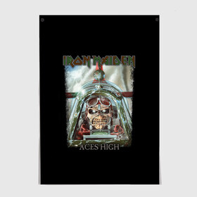 Постер с принтом Iron Maiden в Курске, 100% бумага
 | бумага, плотность 150 мг. Матовая, но за счет высокого коэффициента гладкости имеет небольшой блеск и дает на свету блики, но в отличии от глянцевой бумаги не покрыта лаком | арт | метал | музыка | рок | черепiron maiden