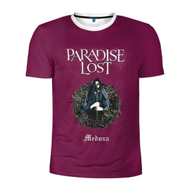 Мужская футболка 3D спортивная с принтом Paradise Lost в Курске, 100% полиэстер с улучшенными характеристиками | приталенный силуэт, круглая горловина, широкие плечи, сужается к линии бедра | paradise lost | арт | готик метал | дум метал | музыка | рок