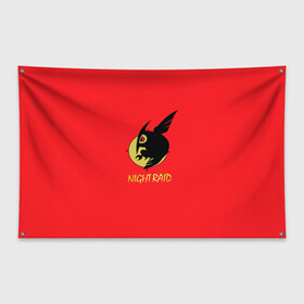 Флаг-баннер с принтом Ночной рейд в Курске, 100% полиэстер | размер 67 х 109 см, плотность ткани — 95 г/м2; по краям флага есть четыре люверса для крепления | night raid | аниме | ночной рейд | птица | эмблема