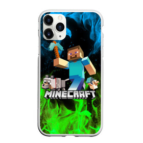 Чехол для iPhone 11 Pro Max матовый с принтом MINECRAFT в Курске, Силикон |  | Тематика изображения на принте: block | bright | creeper | cube | fire | flame | heat | light | minecraft | pixel | tnt | wildfire | блок | геометрия | искры | крафт | крипер | кубики | майнкрафт | огненный | огонь | пиксели | пламя | пожар | тнт