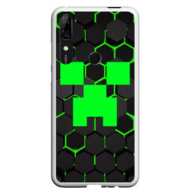 Чехол для Honor P Smart Z с принтом MINECRAFT CREEPER в Курске, Силикон | Область печати: задняя сторона чехла, без боковых панелей | Тематика изображения на принте: block | creeper | cube | minecraft | pixel | блок | геометрия | крафт | крипер | кубики | майнкрафт | пиксели