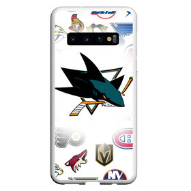 Чехол для Samsung Galaxy S10 с принтом San Jose Sharks (Z) в Курске, Силикон | Область печати: задняя сторона чехла, без боковых панелей | Тематика изображения на принте: anaheim ducks | arizona coyotes | boston bruins | buffalo sabres | calgary flames | canadiens de montreal | carolina hurricanes | chicago blackhawks | colorado avalanche | columbus blue jackets | dallas stars | detroit red wings | edmonton oil | hockey | 