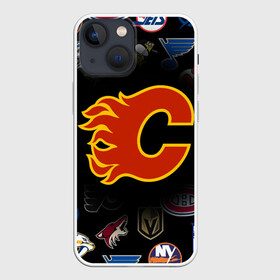 Чехол для iPhone 13 mini с принтом Calgary Flames (Z) в Курске,  |  | Тематика изображения на принте: anaheim ducks | arizona coyotes | boston bruins | buffalo sabres | calgary flames | canadiens de montreal | carolina hurricanes | chicago blackhawks | colorado avalanche | columbus blue jackets | dallas stars | detroit red wings | edmonton oil | hockey | 