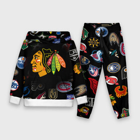 Детский костюм 3D (с толстовкой) с принтом Chicago Blackhawks (Z) в Курске,  |  | anaheim ducks | arizona coyotes | boston bruins | buffalo sabres | calgary flames | canadiens de montreal | carolina hurricanes | chicago blackhawks | colorado avalanche | columbus blue jackets | dallas stars | detroit red wings | edmonton oil | hockey | 