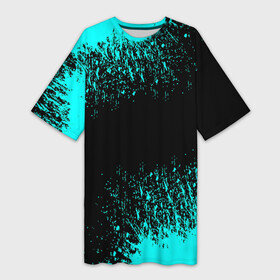 Платье-футболка 3D с принтом Краска в Курске,  |  | брызги | брызги краски | брызги красок | краска | неон | текстура