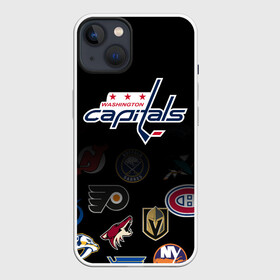 Чехол для iPhone 13 с принтом NHL Washington Capitals | НХЛ (Z) в Курске,  |  | anaheim ducks | arizona coyotes | boston bruins | buffalo sabres | calgary flames | carolina hurricanes | chicago blackhawks | colorado | hockey | nhl | washington capitals | нхл | паттерн | спорт | хоккей