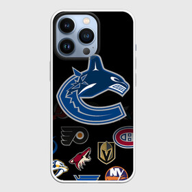 Чехол для iPhone 13 Pro с принтом NHL Vancouver Canucks | НХЛ (Z) в Курске,  |  | Тематика изображения на принте: anaheim ducks | arizona coyotes | boston bruins | buffalo sabres | canadiens de montreal | carolina hurricanes | chicago blackhawks | colorado | hockey | nhl | vancouver canucks | нхл | паттерн | спорт | хоккей