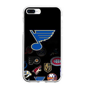 Чехол для iPhone 7Plus/8 Plus матовый с принтом NHL St Louis Blues (Z) в Курске, Силикон | Область печати: задняя сторона чехла, без боковых панелей | anaheim ducks | arizona coyotes | boston bruins | buffalo sabres | canadiens de montreal | carolina hurricanes | chicago blackhawks | colorado | hockey | nhl | st. louis blues | нхл | паттерн | спорт | хоккей