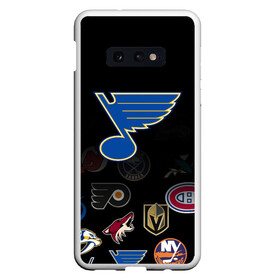 Чехол для Samsung S10E с принтом NHL St Louis Blues (Z) в Курске, Силикон | Область печати: задняя сторона чехла, без боковых панелей | anaheim ducks | arizona coyotes | boston bruins | buffalo sabres | canadiens de montreal | carolina hurricanes | chicago blackhawks | colorado | hockey | nhl | st. louis blues | нхл | паттерн | спорт | хоккей