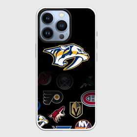 Чехол для iPhone 13 Pro с принтом NHL Nashville Predators (Z) в Курске,  |  | anaheim ducks | arizona coyotes | boston bruins | buffalo sabres | canadiens de montreal | carolina hurricanes | chicago blackhawks | colorado | hockey | nashville predators | nhl | нхл | паттерн | спорт | хоккей