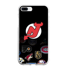 Чехол для iPhone 7Plus/8 Plus матовый с принтом NHL New Jersey Devils (Z) в Курске, Силикон | Область печати: задняя сторона чехла, без боковых панелей | anaheim ducks | arizona coyotes | boston bruins | buffalo sabres | calgary flames | carolina hurricanes | chicago blackhawks | colorado | hockey | new jersey devils | nhl | нхл | паттерн | спорт | хоккей