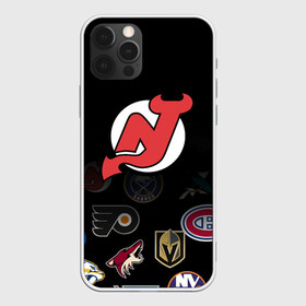 Чехол для iPhone 12 Pro с принтом NHL New Jersey Devils (Z) в Курске, силикон | область печати: задняя сторона чехла, без боковых панелей | anaheim ducks | arizona coyotes | boston bruins | buffalo sabres | calgary flames | carolina hurricanes | chicago blackhawks | colorado | hockey | new jersey devils | nhl | нхл | паттерн | спорт | хоккей