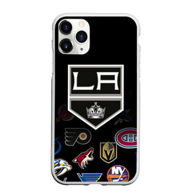 Чехол для iPhone 11 Pro Max матовый с принтом NHL Los Angeles Kings (Z) в Курске, Силикон |  | anaheim ducks | arizona coyotes | boston bruins | buffalo sabres | calgary flames | canadiens de montreal | carolina hurricanes | colorado | hockey | los angeles kings | nhl | нхл | паттерн | спорт | хоккей