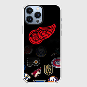 Чехол для iPhone 13 Pro Max с принтом NHL Detroit Red Wings (Z) в Курске,  |  | anaheim ducks | arizona coyotes | boston bruins | buffalo sabres | calgary flames | canadiens de montreal | carolina hurricanes | colorado | detroit red wings | hockey | nhl | нхл | паттерн | спорт | хоккей