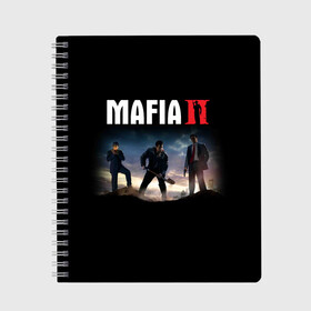 Тетрадь с принтом Mafia IIDefinitive Edition в Курске, 100% бумага | 48 листов, плотность листов — 60 г/м2, плотность картонной обложки — 250 г/м2. Листы скреплены сбоку удобной пружинной спиралью. Уголки страниц и обложки скругленные. Цвет линий — светло-серый
 | definitive edition | mafia | mafia ii | вито скалетта | генри томасино | джо барбаро | игра | лео галанте | мафия | мафия 2 | томас анджело | франческа | фрэнк винчи | шутер | эдди скарпа