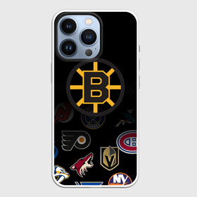 Чехол для iPhone 13 Pro с принтом NHL Boston Bruins (Z) в Курске,  |  | Тематика изображения на принте: anaheim ducks | arizona coyotes | boston bruins | buffalo sabres | calgary flames | canadiens de montreal | carolina hurricanes | chicago blackhawks | colorado | hockey | nhl | нхл | паттерн | спорт | хоккей