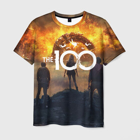 Мужская футболка 3D с принтом The 100 в Курске, 100% полиэфир | прямой крой, круглый вырез горловины, длина до линии бедер | 100 | the 100 | the100 | беллами блейк | кларк гриффин | монти грин | сериал | сотня | сто | финн коллинз