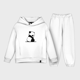 Детский костюм хлопок Oversize с принтом Милая панда (Z) в Курске,  |  | ailuropoda melanoleuca | ailurus fulgens | бамбуковый медведь | большая панда | звери | малая панда | медведь | милая панда | няшка | панда