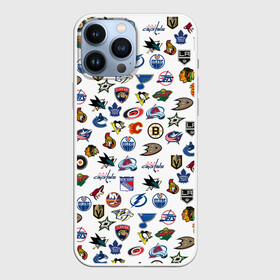 Чехол для iPhone 13 Pro Max с принтом NHL PATTERN | НХЛ (Z) в Курске,  |  | anaheim ducks | arizona coyotes | boston bruins | buffalo sabres | calgary flames | canadiens de montreal | carolina hurricanes | chicago blackhawks | colorado | hockey | nhl | нхл | паттерн | спорт | хоккей
