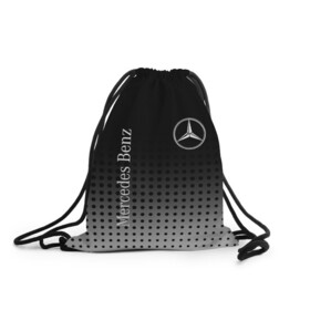 Рюкзак-мешок 3D с принтом Mercedes-Benz в Курске, 100% полиэстер | плотность ткани — 200 г/м2, размер — 35 х 45 см; лямки — толстые шнурки, застежка на шнуровке, без карманов и подкладки | amg | mercedes | mercedes значок | mercedes лого | mercedes марка | амг | бенц | лого автомобиля | логотип мерседес | мерин | мерс | мерседес | мерседес бенз | мерседес лого | мерседес эмблема