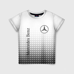 Детская футболка 3D с принтом Mercedes-Benz в Курске, 100% гипоаллергенный полиэфир | прямой крой, круглый вырез горловины, длина до линии бедер, чуть спущенное плечо, ткань немного тянется | Тематика изображения на принте: amg | mercedes | mercedes значок | mercedes лого | mercedes марка | амг | бенц | лого автомобиля | логотип мерседес | мерин | мерс | мерседес | мерседес бенз | мерседес лого | мерседес эмблема