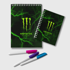 Блокнот с принтом MONSTER ENERGY в Курске, 100% бумага | 48 листов, плотность листов — 60 г/м2, плотность картонной обложки — 250 г/м2. Листы скреплены удобной пружинной спиралью. Цвет линий — светло-серый
 | amg | auto | bmw | honda | jdm | mercedes | nissan | porsche | racing | sport | subar | toyota | автомобил | автомобильные | киа | лексус | марка | машины | митсубиси | ниссан | порше | спорт | субару | тесла | тойота | хонда