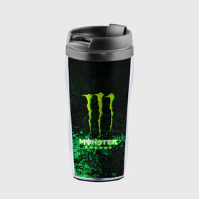 Термокружка-непроливайка с принтом MONSTER ENERGY в Курске, внутренняя часть — пищевой пластик, наружная часть — прозрачный пластик, между ними — полиграфическая вставка с рисунком | объем — 350 мл, герметичная крышка | amg | auto | bmw | honda | jdm | mercedes | nissan | porsche | racing | sport | subar | toyota | автомобил | автомобильные | киа | лексус | марка | машины | митсубиси | ниссан | порше | спорт | субару | тесла | тойота | хонда