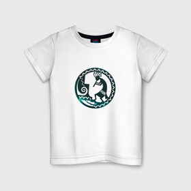 Детская футболка хлопок с принтом Кокопелли в Курске, 100% хлопок | круглый вырез горловины, полуприлегающий силуэт, длина до линии бедер | бог кокопелли | древнее божество кокопелли