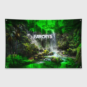 Флаг-баннер с принтом FARCRY5 в Курске, 100% полиэстер | размер 67 х 109 см, плотность ткани — 95 г/м2; по краям флага есть четыре люверса для крепления | far cry | farcry | game | ubisof | выживание | джунгли | игры | остров | фар край