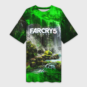 Платье-футболка 3D с принтом FARCRY5 в Курске,  |  | Тематика изображения на принте: far cry | farcry | game | ubisof | выживание | джунгли | игры | остров | фар край