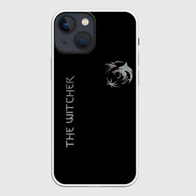 Чехол для iPhone 13 mini с принтом The Witcher Silver в Курске,  |  | the witcher | witcher | ведьмак | ведьмак дикая охота | волк | геральд | геральд из ривии | значки | золотой значок | лого | руны | сериал witcher | сериал ведьмак | символика из сериала | сойка