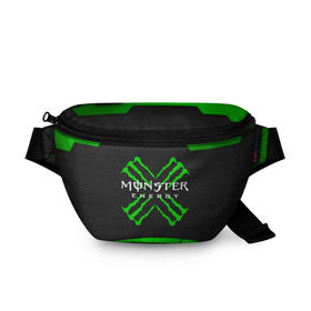 Поясная сумка 3D с принтом MONSTER ENERGY (Z) в Курске, 100% полиэстер | плотная ткань, ремень с регулируемой длиной, внутри несколько карманов для мелочей, основное отделение и карман с обратной стороны сумки застегиваются на молнию | black monster | bmx | claw | cybersport | energy | monster | monster energy | moto | motocross | race | sport | киберспорт | когти | монстер энерджи | монстр | мото | мотокросс | ралли | скейтбординг | спорт | энергия