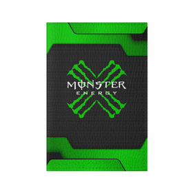 Обложка для паспорта матовая кожа с принтом MONSTER ENERGY (Z) в Курске, натуральная матовая кожа | размер 19,3 х 13,7 см; прозрачные пластиковые крепления | black monster | bmx | claw | cybersport | energy | monster | monster energy | moto | motocross | race | sport | киберспорт | когти | монстер энерджи | монстр | мото | мотокросс | ралли | скейтбординг | спорт | энергия