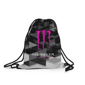 Рюкзак-мешок 3D с принтом MONSTER ENERGY (Z) в Курске, 100% полиэстер | плотность ткани — 200 г/м2, размер — 35 х 45 см; лямки — толстые шнурки, застежка на шнуровке, без карманов и подкладки | Тематика изображения на принте: black monster | bmx | claw | cybersport | energy | monster | monster energy | moto | motocross | race | sport | киберспорт | когти | монстер энерджи | монстр | мото | мотокросс | ралли | скейтбординг | спорт | энергия