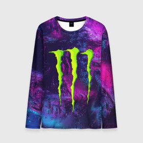 Мужской лонгслив 3D с принтом MONSTER ENERGY (Z) в Курске, 100% полиэстер | длинные рукава, круглый вырез горловины, полуприлегающий силуэт | black monster | bmx | claw | cybersport | energy | monster | monster energy | moto | motocross | race | sport | киберспорт | когти | монстер энерджи | монстр | мото | мотокросс | ралли | скейтбординг | спорт | энергия