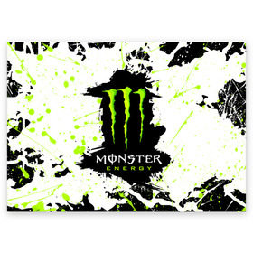 Поздравительная открытка с принтом MONSTER ENERGY (Z) в Курске, 100% бумага | плотность бумаги 280 г/м2, матовая, на обратной стороне линовка и место для марки
 | Тематика изображения на принте: black monster | bmx | claw | cybersport | energy | monster | monster energy | moto | motocross | race | sport | киберспорт | когти | монстер энерджи | монстр | мото | мотокросс | ралли | скейтбординг | спорт | т | энергия