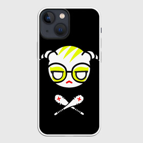 Чехол для iPhone 13 mini с принтом Стильное Аниме лого в Курске,  |  | ahegao | danganronpa | monokuma | senpai | аниме | монокума | надпись | прикольные картинки | прикольные надписи | сердце | я люблю аниме