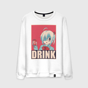 Мужской свитшот хлопок с принтом DRINK в Курске, 100% хлопок |  | anime | chuunibyou | cute | demo | drink | eye | ga | girl | hope | kawai | kawaii | koi | manga | rikka | takanashi | wicked | аниме | бант | гл | глаз | грешный | девочка | злой | любви | манга | на | надпись | не | пить | плакат | п