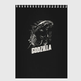 Скетчбук с принтом Godzilla в Курске, 100% бумага
 | 48 листов, плотность листов — 100 г/м2, плотность картонной обложки — 250 г/м2. Листы скреплены сверху удобной пружинной спиралью | godzilla | годзила | годзилла