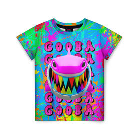Детская футболка 3D с принтом 6IX9INE GOOBA в Курске, 100% гипоаллергенный полиэфир | прямой крой, круглый вырез горловины, длина до линии бедер, чуть спущенное плечо, ткань немного тянется | 6ix9ine | 6ix9ine  gooba | gooba | акула | сикснайн | сиксти найн | сиксти найн репер | такаши | текаши | текаши сикснайн