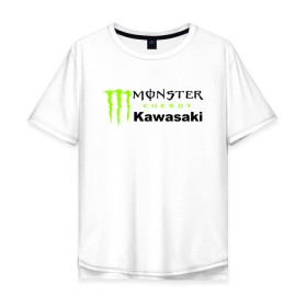 Мужская футболка хлопок Oversize с принтом KAWASAKI (Z) в Курске, 100% хлопок | свободный крой, круглый ворот, “спинка” длиннее передней части | bike | energy | kawasaki | monster | monster energy | moto | motocross | ninja | sport | zzr | кавасаки | кавасаки ниндзя | монстер энерджи | монстр | мото | мотокросс | ниндзя | спорт | энергия