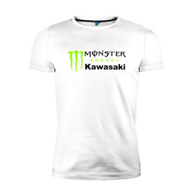 Мужская футболка премиум с принтом KAWASAKI (Z) в Курске, 92% хлопок, 8% лайкра | приталенный силуэт, круглый вырез ворота, длина до линии бедра, короткий рукав | bike | energy | kawasaki | monster | monster energy | moto | motocross | ninja | sport | zzr | кавасаки | кавасаки ниндзя | монстер энерджи | монстр | мото | мотокросс | ниндзя | спорт | энергия